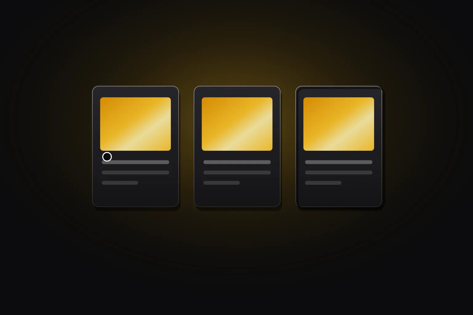 Three versions of the same trading card in a row, one with a round first edition stamp, drawn in Zukan yellow